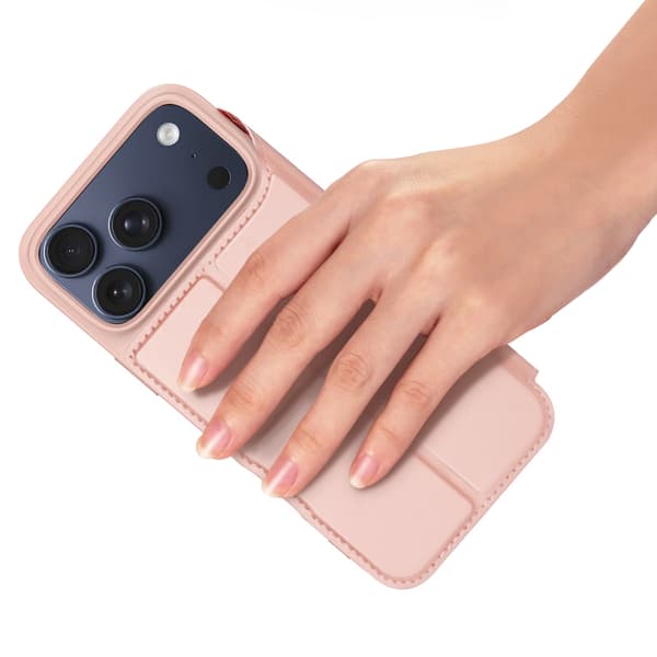 DUX DUCIS Puhelinkotelo jalustalla iPhone 18 Pro / 17 Pro puhelimelle Pink