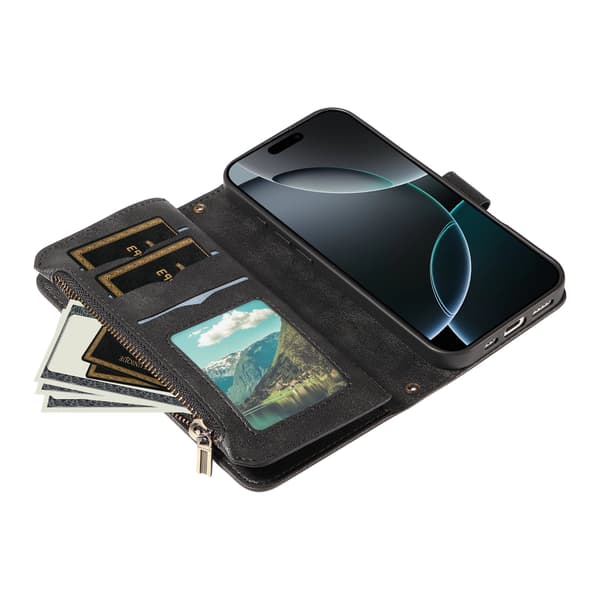 Lommebokdeksel med Mandala-mønster og Håndleddsstropp til Sony Xperia 1 VIII Black