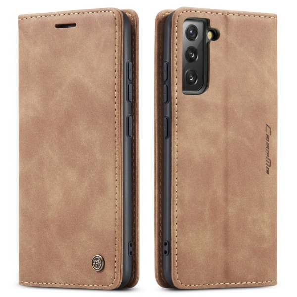 CASE Retro -lompakkokotelo Samsung Galaxy S22 Plus -puhelimelle - ruskea Brown
