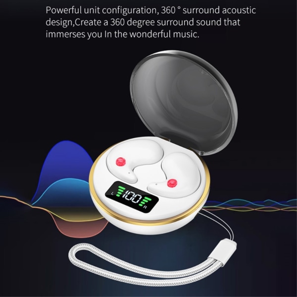 Sleep-hovedtelefoner Bluetooth I øret til at sove med - Hvid White