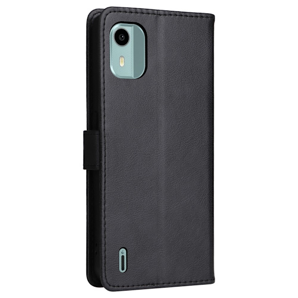 Telefonfodral för Nokia C12 plånboksfodral Mobilfodral Svart