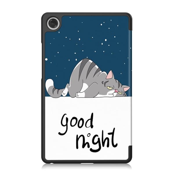 Til Lenovo Tab One Trifoldet Stativdæksel - Cat Multicolor