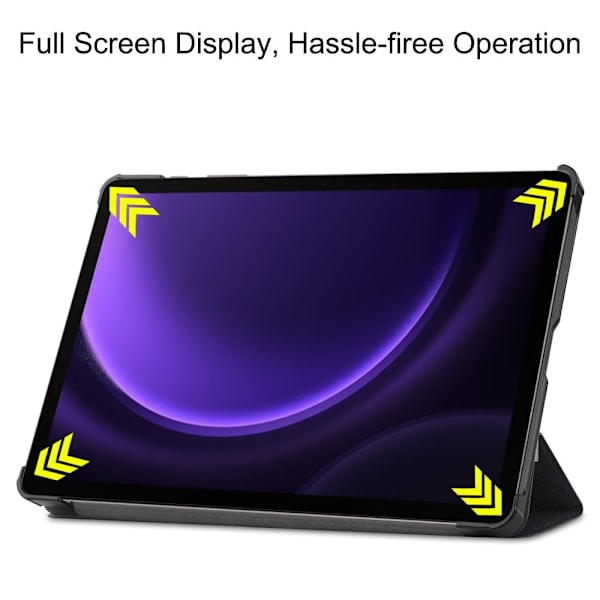 Tri-fold Smart-etui med stativ for Samsung Galaxy Tab S9 FE Multicolor