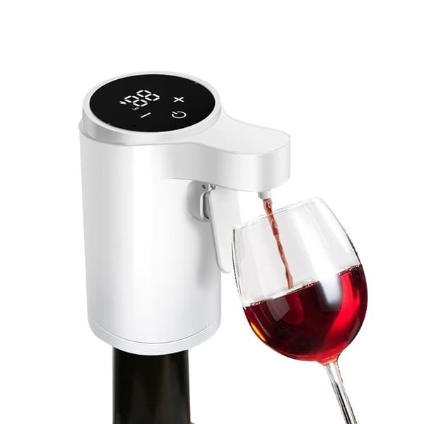 Smart vindispenser pekskärm elektrisk dispenser rött vin whisky exakta mått Vit