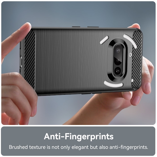 För Nothing Phone (3a) Karbon fiber texture Skal Baksida - Svart Svart