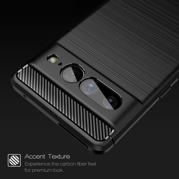 Karbon fiber Texture Skal till Google Pixel 7 Pro - Svart Svart
