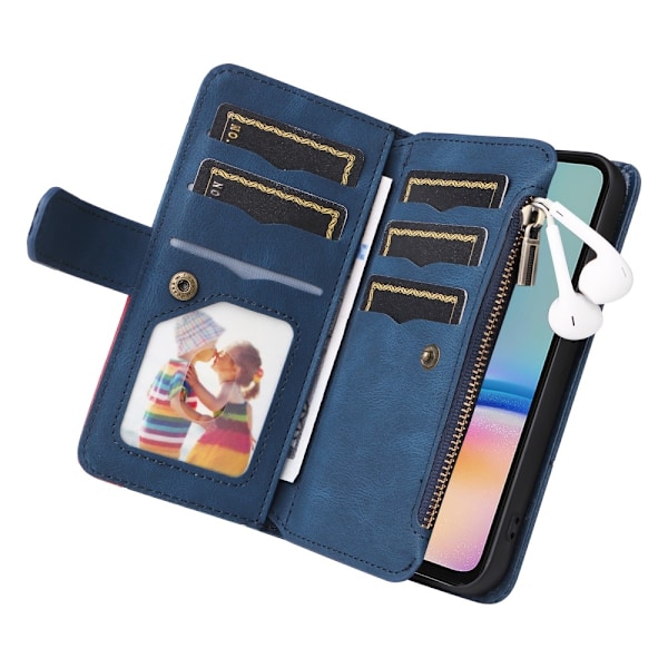 KT Multifunksjons Serie-5 Telefonveske for Samsung Galaxy A05s Blue