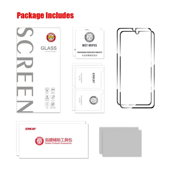 ENKAY 2Pcs Hærdet glas til Samsung Galaxy A16 Transparent