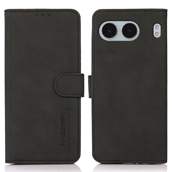 KHAZNEH För OnePlus Nord 4 Fodral Plånboksfodral Skal Telefonfodral – Svart Svart