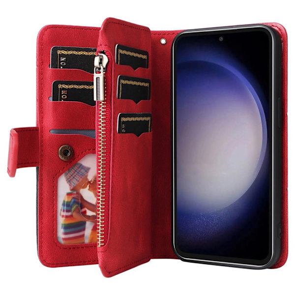 KT Multifunktion Series-5 Til Samsung Galaxy S23 FE Telefontaske Red