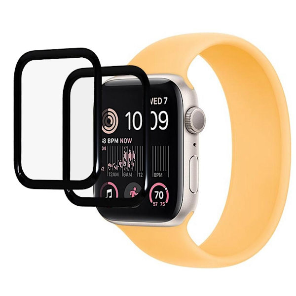 Apple Watch SE + SE 2022 44mm + Series 5 / 6 44mm Heltäckande Skärmskydd 2-pack Transparent