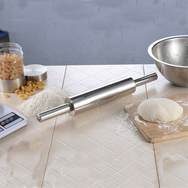 Kagerulle i rustfrit stål Non-stick Konditor dej Bage køkken - 38.3 cm Silver
