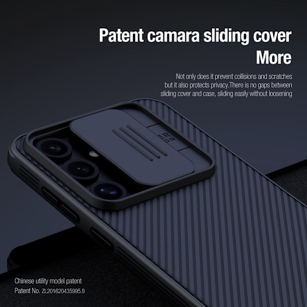 NILLKIN Camshield Pro Series för Samsung Galaxy S24 FE Fodral  Kameraskydd Svart