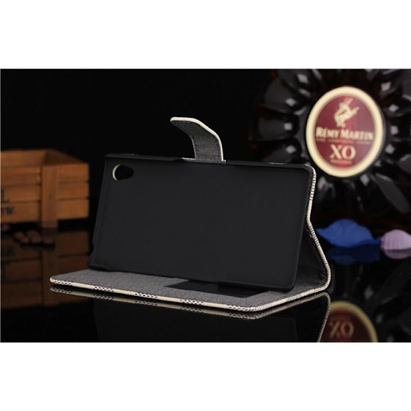 Sony Z5 Plånboksfodral / Fodral Rutigt Svart / Brun Black
