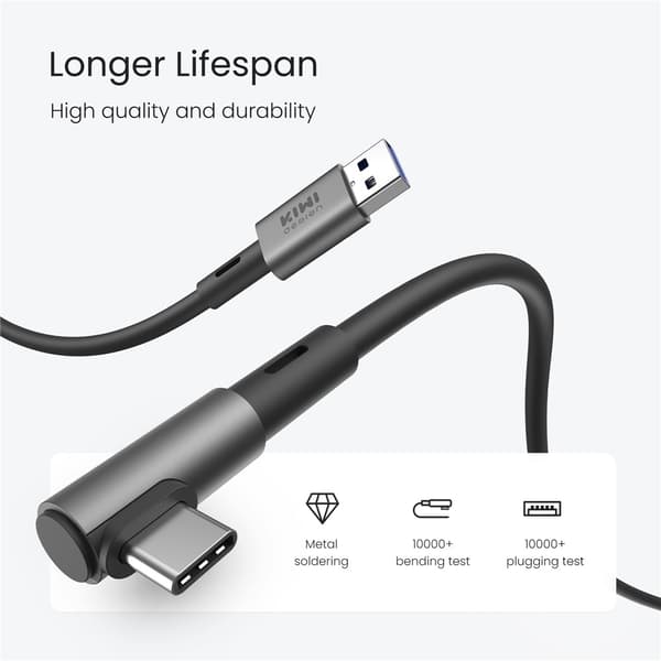 Laddningskabel QC-8.5 5M VR-headset USB 3.0 Dataöverföring Höghastighet Svart