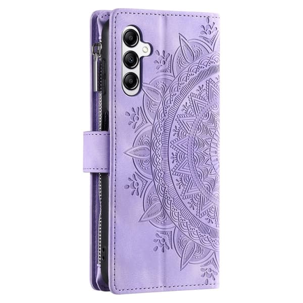 Til Samsung Galaxy A56 tegnebogscover Cover Shell Mandala Blomstermønster - Lilla Purple