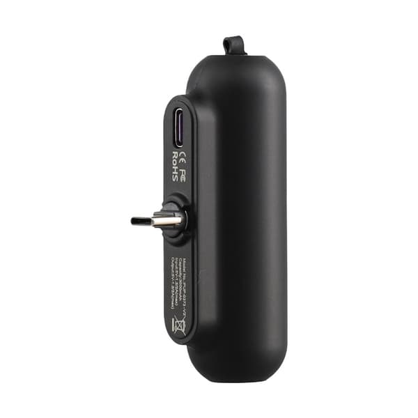 Bærbar lader for powerbank med iPad + Micro + USB-C magnetkontakter Black