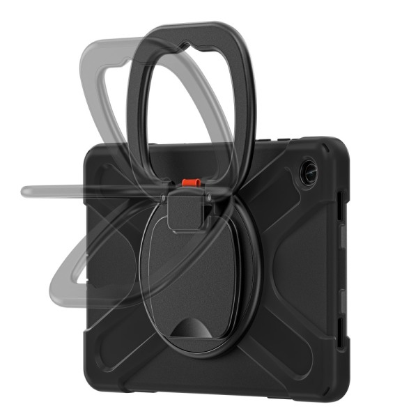 Til Samsung Galaxy Tab A9+ Etui PC+Silikone Tablet Cover Black