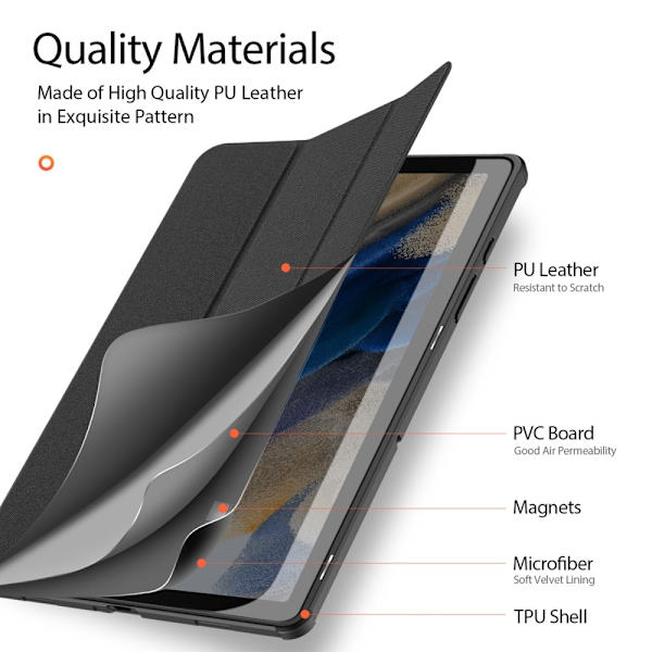 DUX DUCIS Tri-fold Stand Samsung Galaxy Tab A9+ Black
