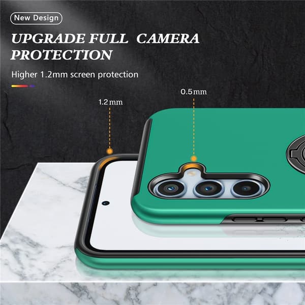 Phone Case with Ring Holder for Samsung Galaxy A57 5G Green