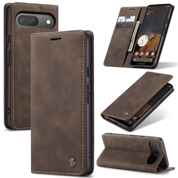 CASEME Google Pixel 9 Pro / Pixel 9 Kotelo Teline Puhelinkotelo Brown