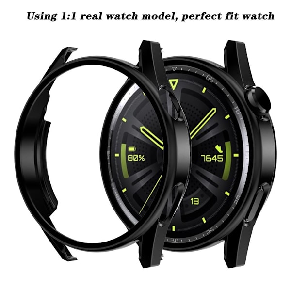 Huawei Watch GT 3 42mm urkasseramme med hærdet glas sort Black