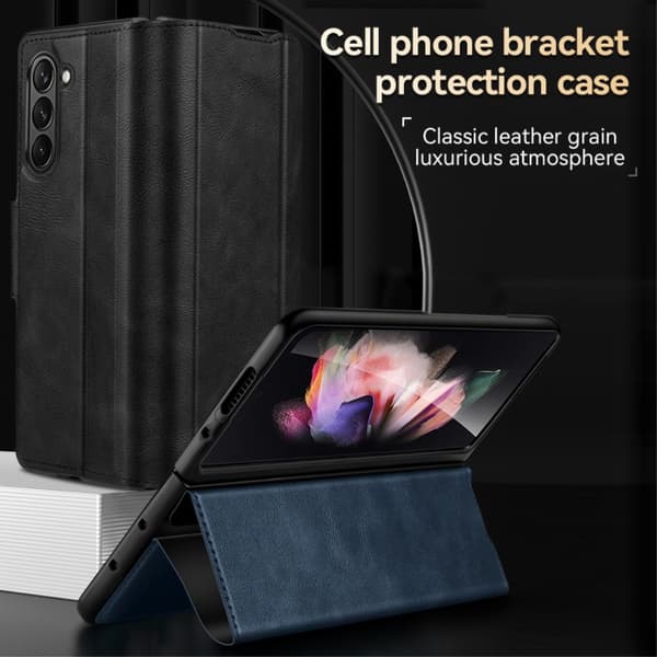SULADA til Samsung Galaxy Z Fold6 5G Cover PU - læder Black