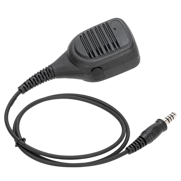 Universal Walkie Talkie 7,1 mm Audio Jack Ham Radio Högtalarmikrofon Black