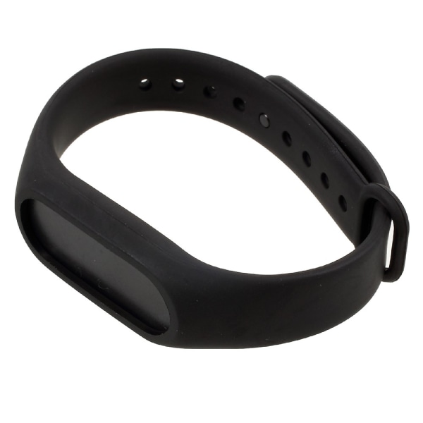 Flexibelt TPU ArmBand för Xiaomi Mi Band 2 - Svart Svart