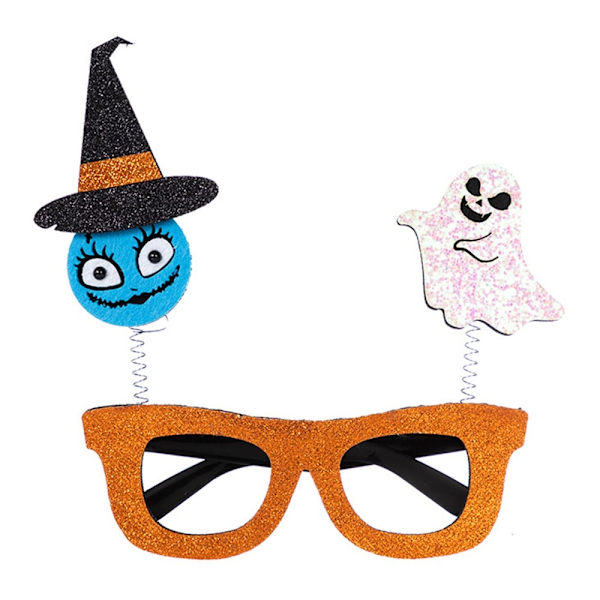 Halloween-lasit juhlapukukoristelu - Noita + haamu Gold