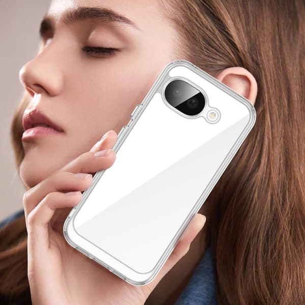 WANLONFENG mobilskal med skärmskydd till Google Pixel 10a Transparent