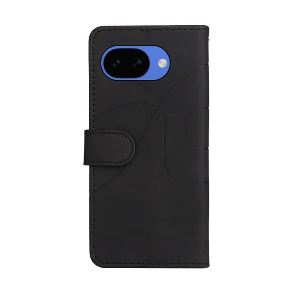 Til Google Pixel 10a Lommebokdeksel med Stativ Tofarget Design - Svart Black