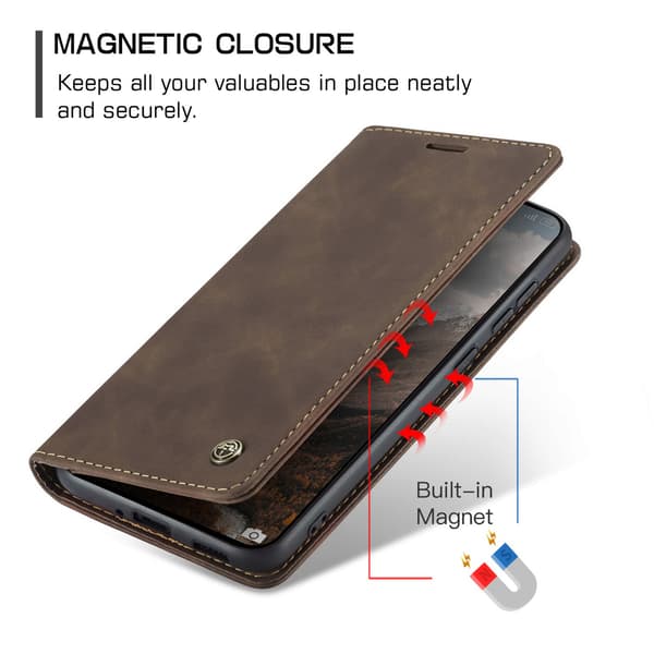 CASEME Plånboksfodral Xiaomi 15T - Coffee Mörkbrun