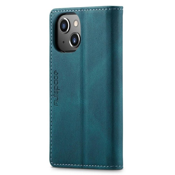 AUTSPACE A01 Retro lompakkokotelo iPhone 13 Mini - Sininen Blue