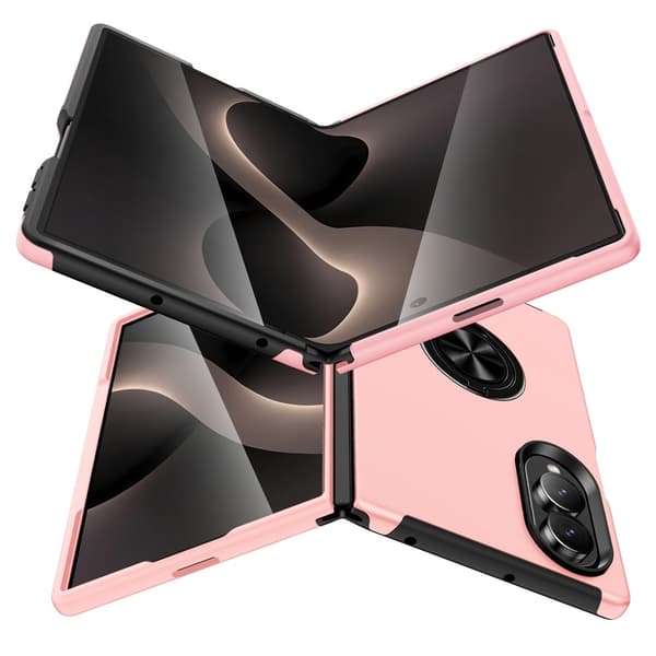 Hybridtelefonfodral med ringhållare till Samsung Galaxy Z Fold8 Rosa