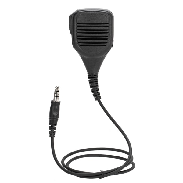 Universal Walkie Talkie 7,1 mm Audio Jack Ham Radio Högtalarmikrofon Black