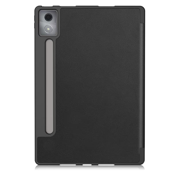Til Lenovo Idea Tab Pro Case Tri-Fold Stand Cover med Pen Holder - Sort Black