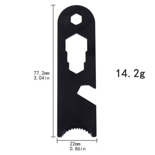 Bålstarter Flint Skrape Brannstav Slegge Flaskeåpner Black one size
