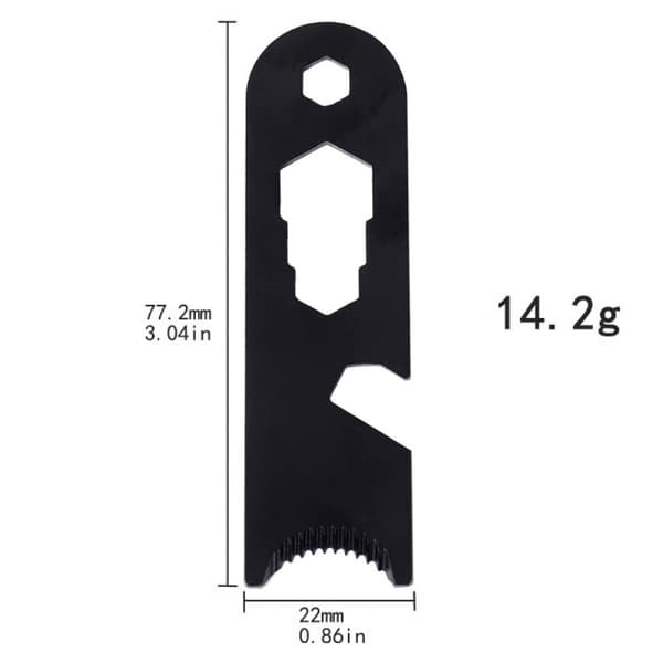 Camp Fire Starter Flintskraber Fire Rod Striker Flaskeåbner Black one size