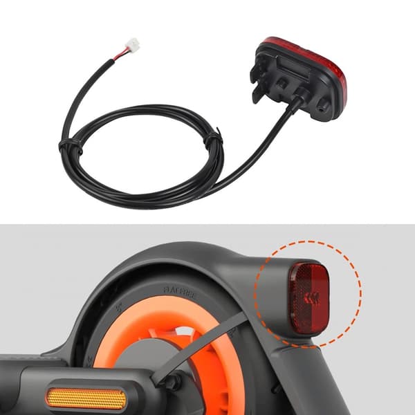 Baglygte LED - lampe til Xiaomi 4 Go Scooter Red