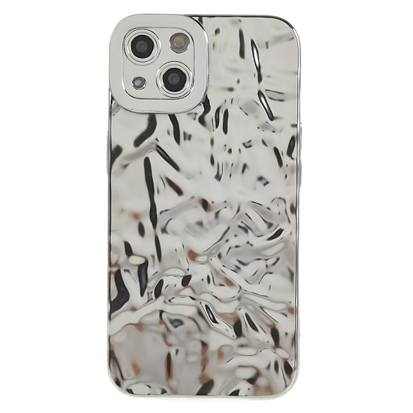 Till iPhone 15 Plus TPU-skal Elektropläterad Rynkad - Silver Silver