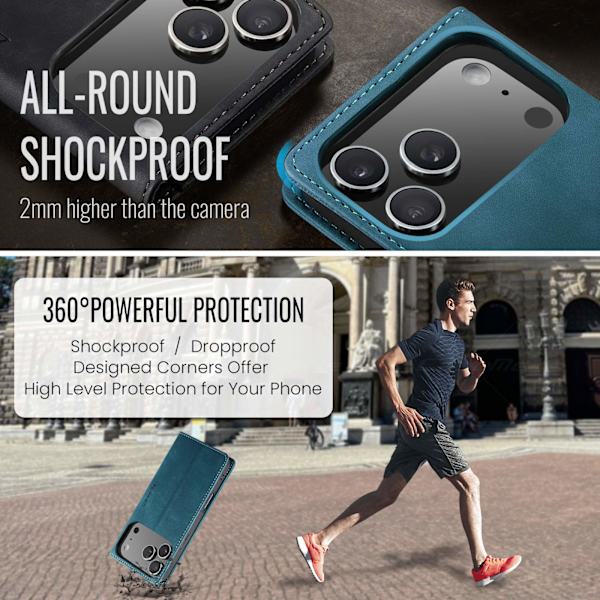 CASEME Plånboksfodral kompatibel med iPhone Air - Blå Blå