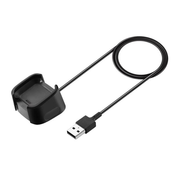 Fitbit Versa Lite USB Laddningskabel / docka 90cm Svart