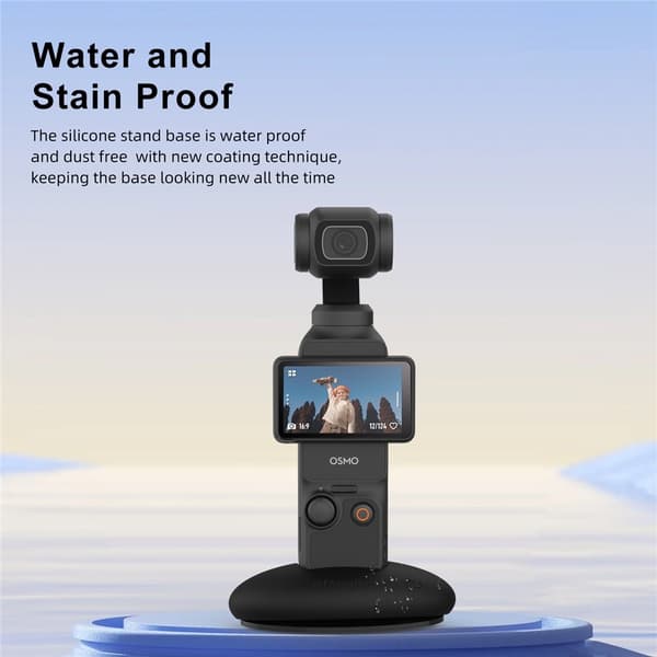AMAGISN Silikonbase for stativholder til DJI Osmo Pocket 3 kamera, selvklebende Black