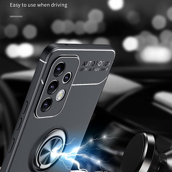 Samsung Galaxy A33 5G Finger Ring Kickstand (Built-in Metal Sheet) Case Black