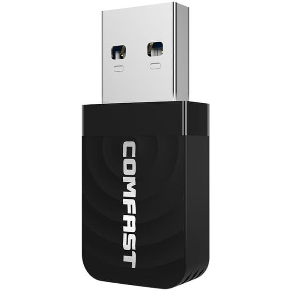 COMFAST Dual Band Gigabit WiFi-adapter 1300 Mbps USB 3.0 trådløst netværkskort Black