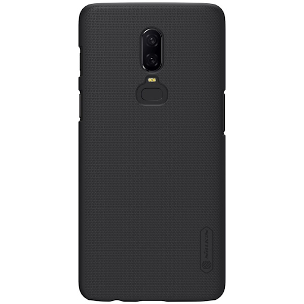 NILLKIN Super Frosted Shield Hard Plastic Taske til OnePlus 6 - Sort Black