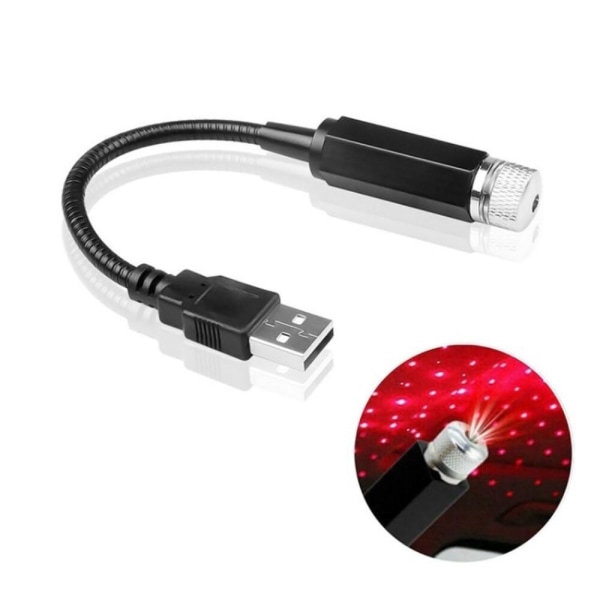 USB Skylight Projektorlys Bilsoveværelsesloft Starlight-projekto Red