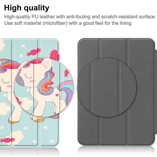 Apple iPad 10.9 2022 Slim fit tri-fold fodral - Unicorn multifärg
