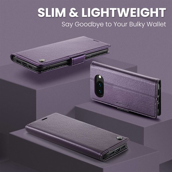 CASEME Til Google Pixel 10a RFID Blokerende Pungcover Purple